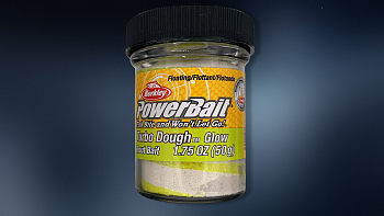 PowerBait "Glow Turbo Dough" 1105178 Shine Yellow/White  + Glitter (50гр) 