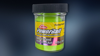 PowerBait "Extra Scent" 1633588 Chartreus/Cheese + Glitter (50гр) 
