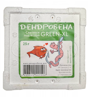 Червь дендробена XL (зеленая)