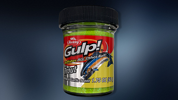 PowerBait "Gulp" GDTG2-CCHR Chartreus/Garlic + Glitter (50гр) 